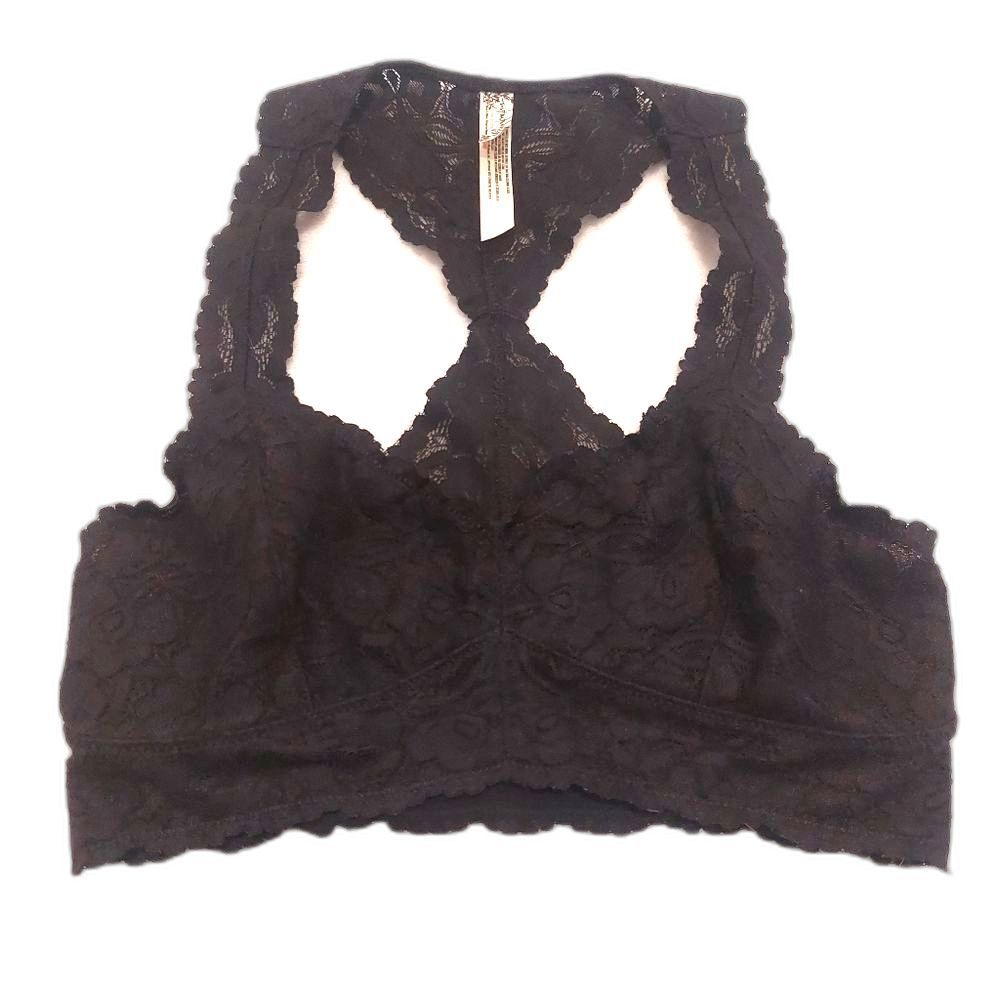Intimately Free People Bralette Size Small Black Lace